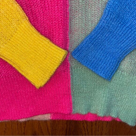 ESSENTIEL Antwerp $355 Vivar Colorblock V Neck Sweater Made In Italy XS US2 NWOT - Picture 5 of 14